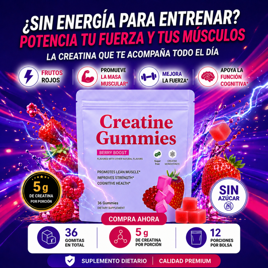 CREATINE GUMMIES Desarrolla más músculo con cada repetición (36 unidades)